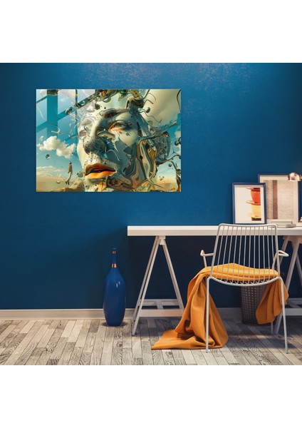 Tuhaf Salvador Dali Tarzı Tasarım Cam Tablo - Salvador Dali Modern Sanat Ev Dekorasyonu Cam Tablo fiyatları