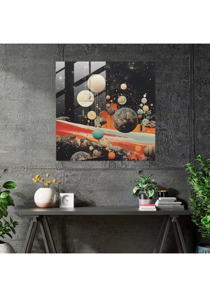 Uzay Koleksiyonu Cam Tablo - Yıldız Haritası Duvar Dekorasyonu Uzay Keşif Görüntüleri fiyatları