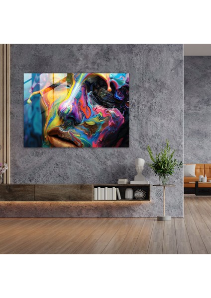 Soyut Eriyen Yüz Cam Duvar Sanatı - Salvador Dali Cam Duvar Sanatı Modern Sanat modelleri