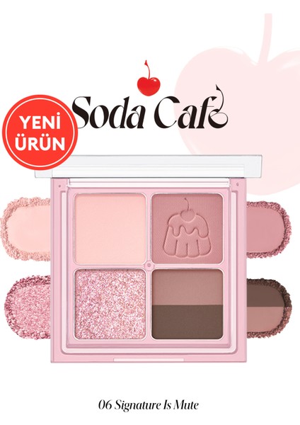 5 Renkli Mini Far Paleti PERIPERA Ink Pocket Shadow Palette (06 Signature is Mute) (Soda Cafe)