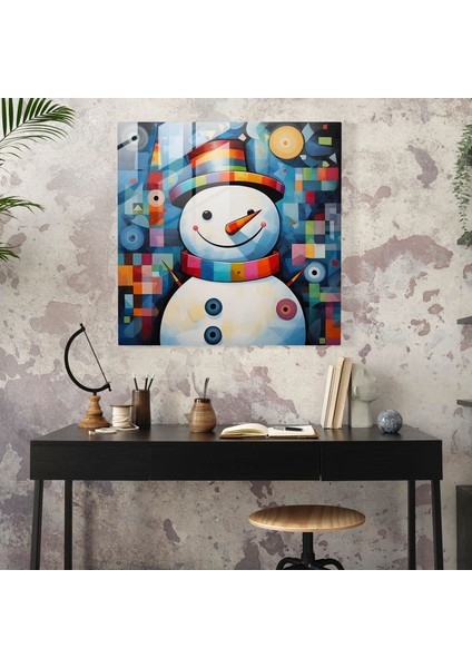 Kardan Adam Cam Tablo - Sevimli ve Eğlenceli Cam Sanatı fiyatları