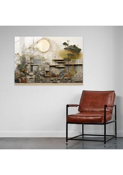Zen Bahçesi Koleksiyon Sanatı - Zen Bahçesi Modern Sanat Ev Dekorasyonu Cam Duvar Sanatı fiyatları