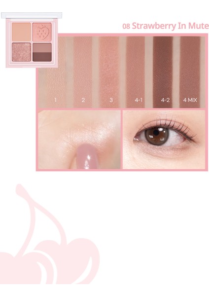 5 Renkli Mini Far Paleti PERIPERA Ink Pocket Shadow Palette (06 Signature is Mute) (Soda Cafe)