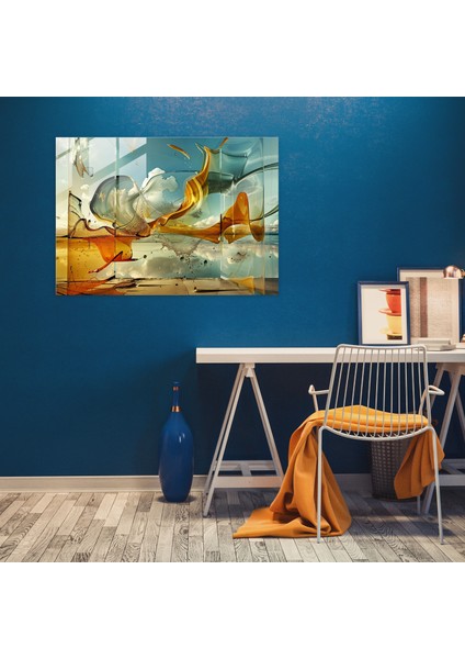 Salvador Dali Ilhamlı Soyut Cam Tablo - Soyut Sanat Cam Duvar Sanatı Ev Dekorasyonu fiyatları