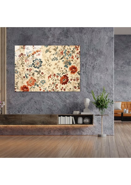 Doğadan Esinlenen Türk Halısı Cam Tablosu - Türk Halısı Cam Duvar Sanatı Doğa Ilhamlı Modern Sanat modelleri