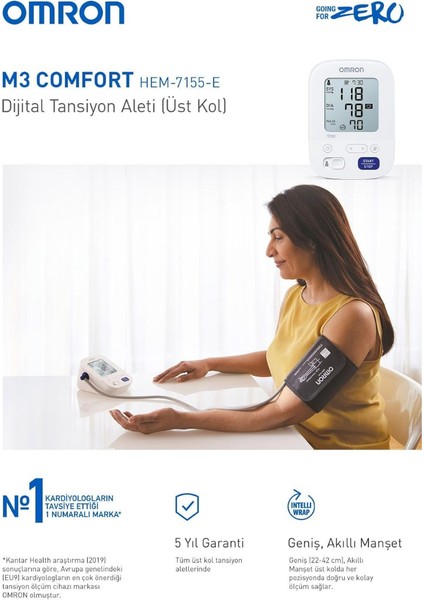 Düzensiz Kalp Atışı Algılama, 2 Kullanıcı x 60 Bellek ,m3 Koldan Ölçer Tansiyon Aleti
