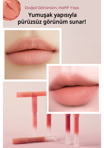 Tek Dokunuşla Pürüzsüzce Uygulanan Hafif Yapılı Kalem Ruj PERIPERA Slip On My Lip (M01 Over TheMoon) modelleri