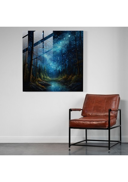 Yıldız Haritası - Huzurlu Orman - Cam Tablo Sanatı Cam Tablo Duvar Dekorasyonu fiyatları