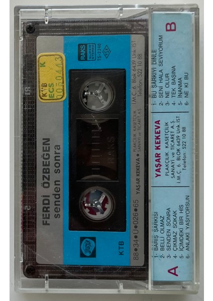 Ferdi Özbeğen Senden Sonra Kaset (Orjnal Dönem Kağıt Baskı Kaset) fiyatları