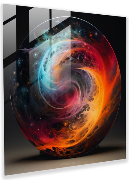 Gökadalar Arası Şafak Cam Tablo - Şafak Gök Boyama Büyüleyici Mistik