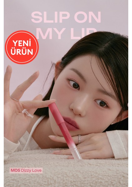 Tek Dokunuşla Pürüzsüzce Uygulanan Hafif Yapılı Kalem Ruj Perıpera Slip On My Lip (M05 Dizzy Love)