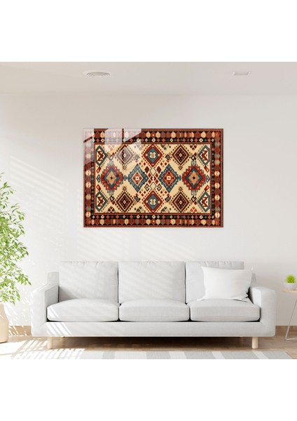 Türk Halı Desenli Cam Duvar Sanatı - Türk Halı Deseni ile Cam Duvar Sanatı modelleri