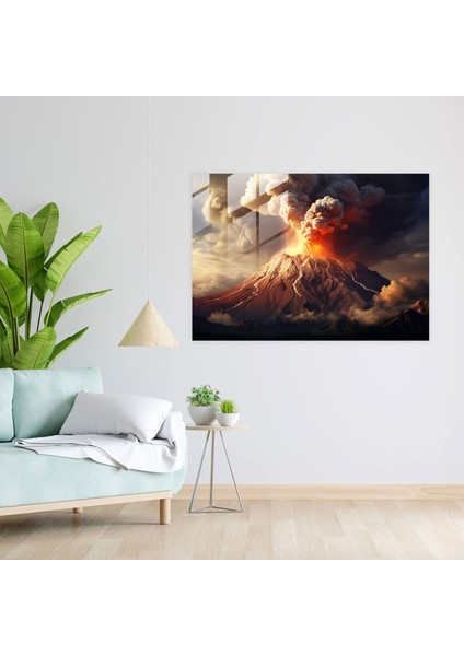 Volkan Duvar Dekorasyonu - Cam Tablo fiyatları