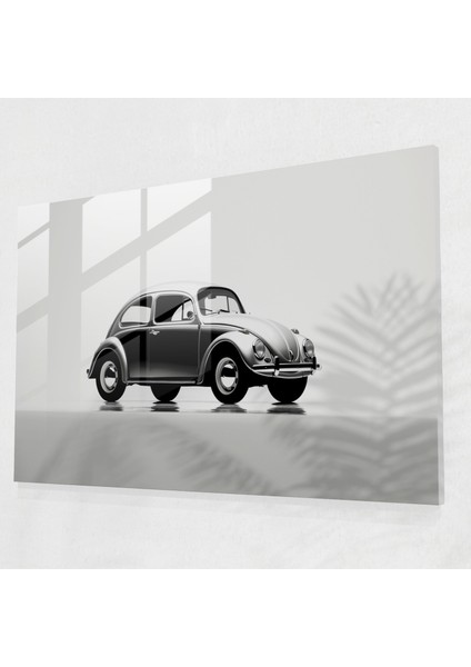 Basit Volkswagen Beetle Cam Tablosu - Volkswagen Beetle Cam Duvar Dekoru Minimalist Duvar Süsleme