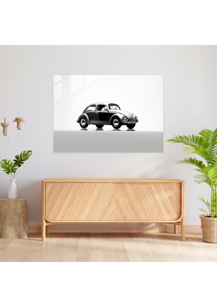 Basit Volkswagen Beetle Cam Tablosu - Volkswagen Beetle Cam Duvar Dekoru Minimalist Duvar Süsleme modelleri