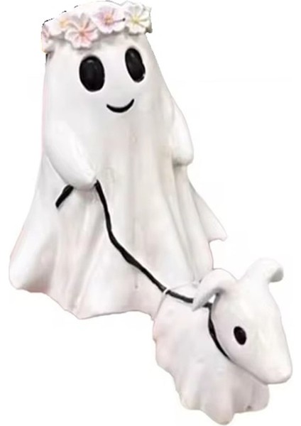 Masaüstü Dekorasyonu Hayalet Yürüyüş Köpek Heykeli Ilginç Korkunç Köpek Heykeli Cadılar Bayramı Reçine Dekorasyonu Mengmeng A (Yurt Dışından)