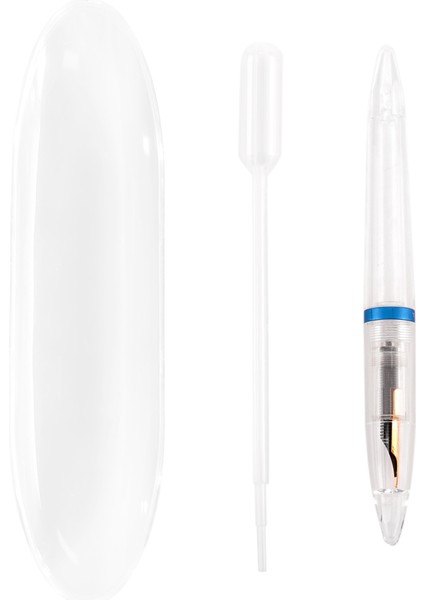 0.5mm Nıb Çeşme Kalemi Gözlü Yüksek Kapasiteli Yüksek Kapasiteli Şeffaf Pens Ofis Öğrenci Yazma Hediyeleri Kırtasiye Mavi (Yurt Dışından)