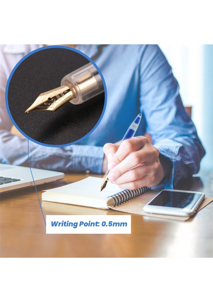 0.5mm Nıb Çeşme Kalemi Gözlü Yüksek Kapasiteli Yüksek Kapasiteli Şeffaf Pens Ofis Öğrenci Yazma Hediyeleri Kırtasiye Mavi (Yurt Dışından) indirimleri