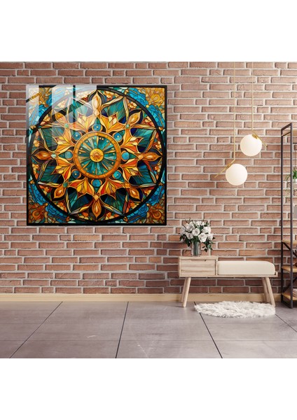 Kutsal Mandala Cam Tablosu - Ruhsal Cam Tablo Vitray Mandala fiyatları