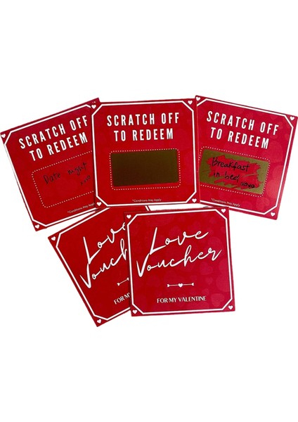 5set Scratch-Off Kartları Doğum Günü Hediyesi Kuponları Yıldönümü Diy Hediyesi Sevgililer Günü Biletleri Aşk Not (Yurt Dışından)