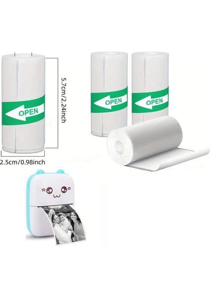 10PCS Mini Termal Yazıcı Çıkartma Kağıdı Kendi Yapışkan Etiketleri 57X30MM&#39;YE Kadar Tüm Yazıcılar Için Siyah ve Beyaz (Yurt Dışından) modelleri