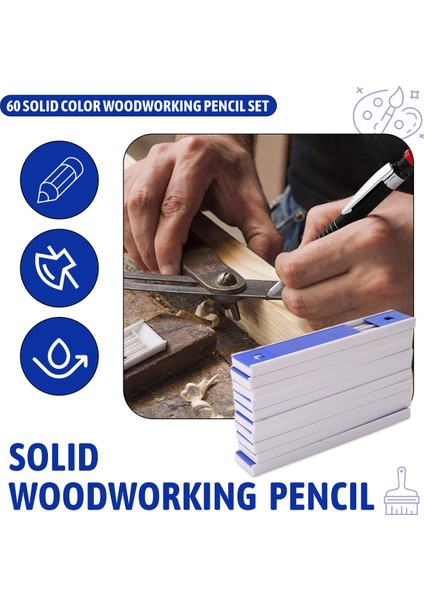 60PIECES 2.8 mm Katı Marangoz Kalem Yahudi Için Yatım, Çizim, Çizim (Siyah) Için Mekanik Kalem (Yurt Dışından) indirimleri