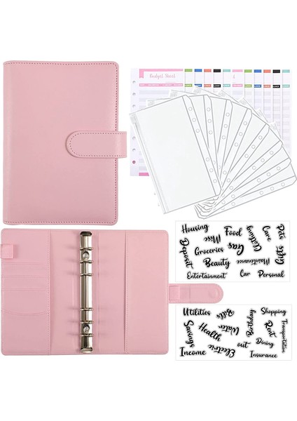 Bütçeleme Için Nakit Zarflar, A6 Bütçe Bağlayıcı, Bağlayıcı Cepler, Gider Bütçeleri, Para Klasörü Cüzdan Organizatörü (Pembe) (Yurt Dışından)