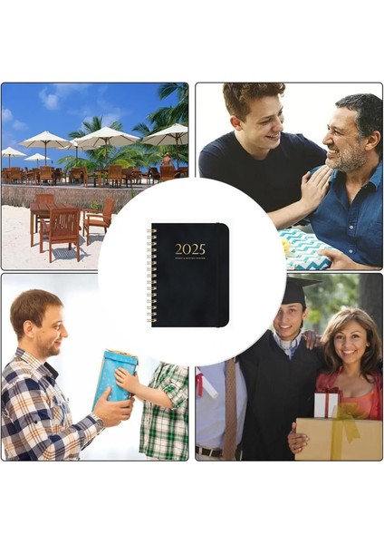 2025 Takvim 140 Sayfalar Dizüstü Bilgisayar Günlüğü 2025 Plan Çizelge Çizelge Defter Takvimi Haftalık Defter (2025.1-2025.12) (Yurt Dışından) fırsatları