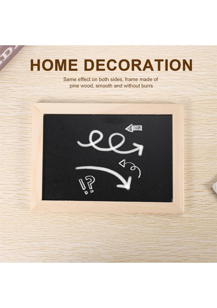 Çift Taraflı Tahta Ahşap El Sanatları Ahşap Çerçeve Küçük Tahta Yazma Mesaj Panosu Ev Dekorasyon Diy Listesi (Yurt Dışından) indirimleri