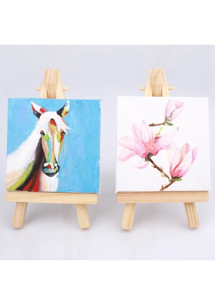 10 Set Tuval ile Mini Ekran Şövale 8X8CM Düğün Masa Numaraları Boyama Hobi Boyama Zanaat Diy Çizim Küçük Masa Şövale Hediyesi (Yurt Dışından) indirimleri