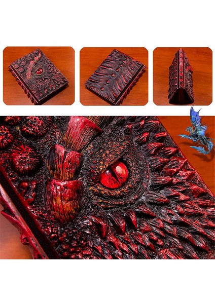 3D Dragon Ciltli Heykel Günlüğü, Antika El Yapımı Longan Polystone Boş Zanaat Yazma Sketch Notebook Daily Notepa (Yurt Dışından) indirimleri