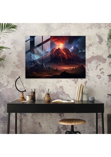 Volkan Cam Tablo Sanatı - Modern Sanat Gece Gökyüzü Cam Sanatı modelleri