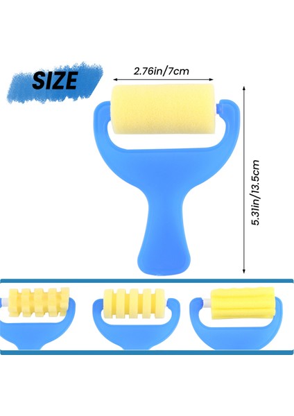 4pcs Seti Sünger Boya Roller Fırça Diy Çocuklar Boyama Fırçaları Çocuk Sanat Zanaat Boyama Aracı (Yurt Dışından) indirimleri
