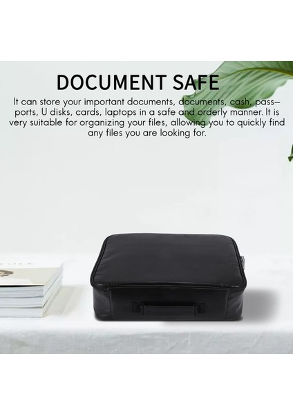 Fireproof Belge Depolama Kilidi Çantası, Taşıma Cüzdanı, Çok Katmanlı Taşınabilir Belge Depolama, Önemli Belgeler Için Uygun (Yurt Dışından) indirimleri