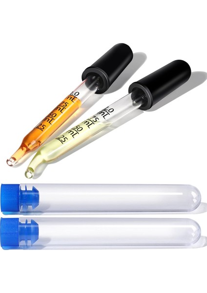 2 Paket 1 ml Cam Damlalıklı Pipet, Damlalıklar, Eğik ve Düz Uçlar (Yurt Dışından)