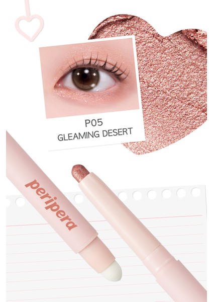 Topaklanma Yapmadan Kolayca Uygulanan Kalem Far PERIPERA Mood In Shade Eye Stick (P05GleamingDesert) fiyatları