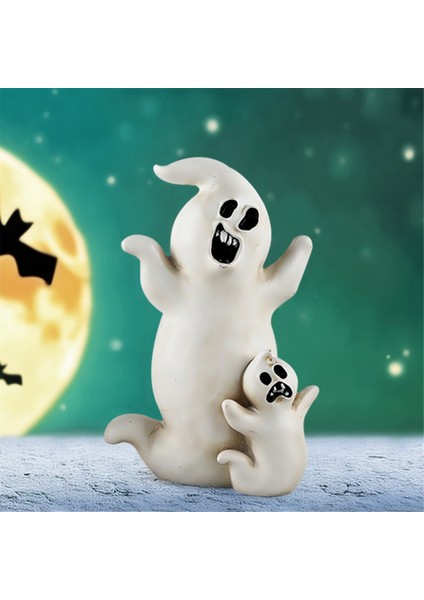 Cadılar Bayramı Figürinler Kitaplık Masası Dekorasyon Reçine Hayalet Kedi Heykeli Cadılar Bayramı Korku Atmosfer Dekorasyon Siyah (Yurt Dışından) fiyatları