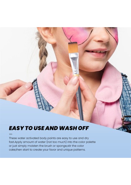 Yüz Boyası Seti 12 Bölünmüş Kek Paleti, Suyla Aktifleşen Vücut Boyası Seti (Yurt Dışından) fırsatları