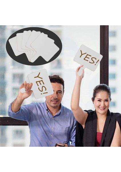 10 Adet 9.6x8 Inç Kuru Silinebilir Cevap Küreği, Elde Tutulan Ahşap Beyaz Tahta (Yurt Dışından) modelleri