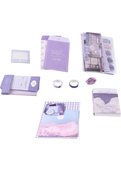 Estetik Scrapbook Kiti (348PCS), Gazetecilik/scrapbooking Malzemeleri ile Junk Journal Kit, Kırtasiye (B) (Yurt Dışından) fırsatları