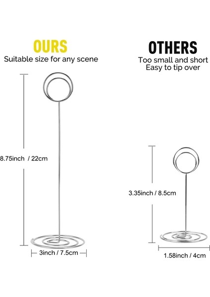 15 Paket 8.75 Inç Uzunluğunda Masa Numarası Tutucu, Yer Kartı Tutucu, Masa Resim Tutucusu, Tel Fotoğraf Tutucu Klibi, Menü Notu (Yurt Dışından) indirimleri