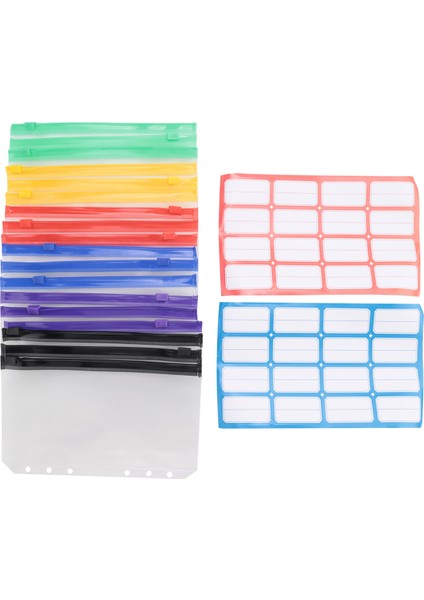 A6 Bütçe Binder Cepleri Fermuarlı, Temiz 6 Delik Nakit Zarflar Klasör, Pvc Para Kupon Organizatör Gevşek Yaprak Çantaları (Yurt Dışından) modelleri
