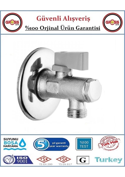 Filtreli Ara Musluk - Klozet Taharet Musluğu - Orjinal Ürün - 5 Yıl Garanti