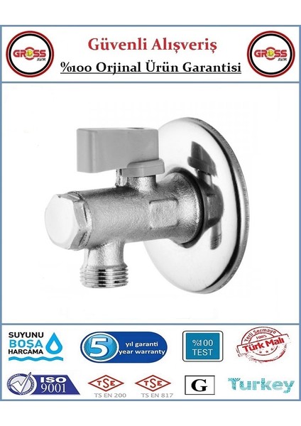 Filtreli Ara Musluk - Klozet Taharet Musluğu - Orjinal Ürün - 5 Yıl Garanti fiyatları