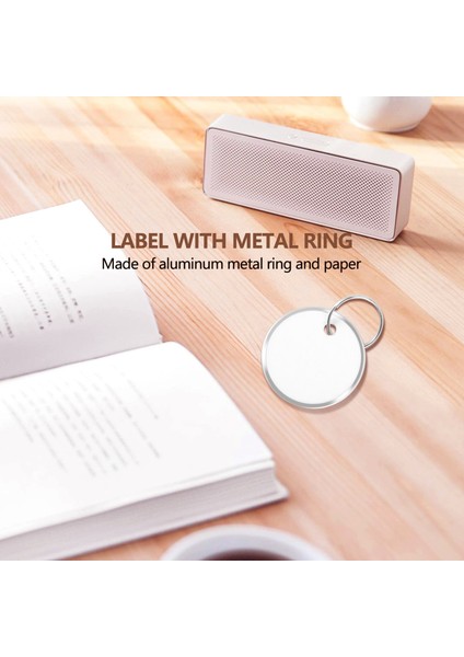 Metal Jant Etiketleri Anahtar Etiketler Metal Halkalarla Yuvarlak Kağıt Etiketler Araba Tuşları ve Kapı Anahtarları Için Beyaz Etiket (100) (Yurt Dışından) fiyatları