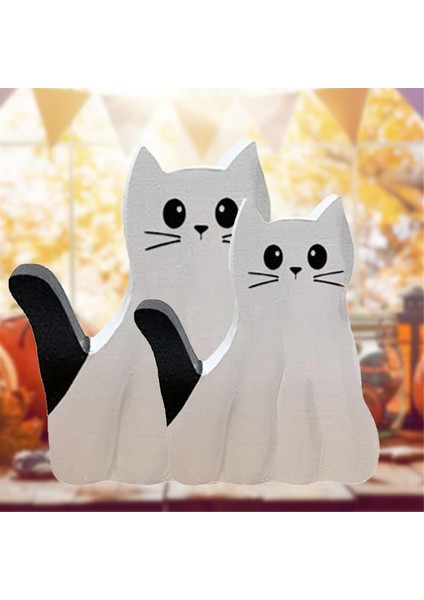 Hayalet Kedi Heykeli, Cadılar Bayramı Hayalet Kedi Dekorasyonu, Kedi Hayalet Katmanlı Tepsi Dekorasyonu, Kedi Lover Ekran Toplama Hediyesi (Yurt Dışından) fiyatları