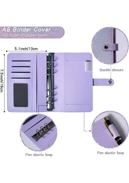 A6 Para Organizatör A6 Nakit Bütçe Binde Bütçe Planlayıcı Binder Fermuar Zarfları ile Bütçeleme Için Nakit Zarflar D D D (Yurt Dışından) modelleri