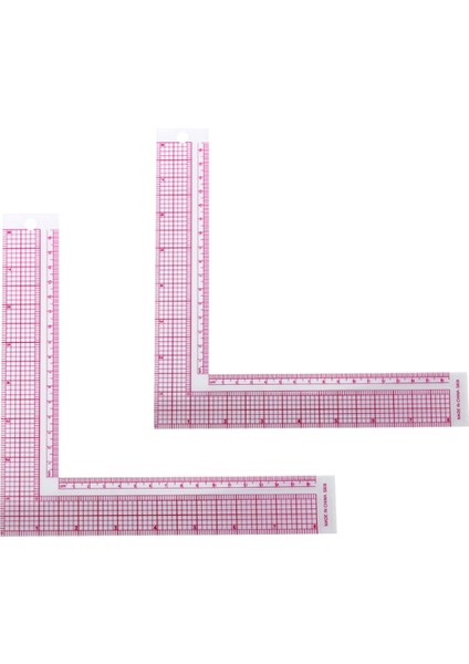 2pcs 5808 Dahili Kare Cetvel Köşe Cetveli L Şeklinde Cetvel Giyim Cetveli Dereceli Cetvel (Yurt Dışından)