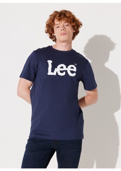 Lee Regular Fit Normal Kesim Sıfır Yaka %100 Pamuk Logolu Tişört