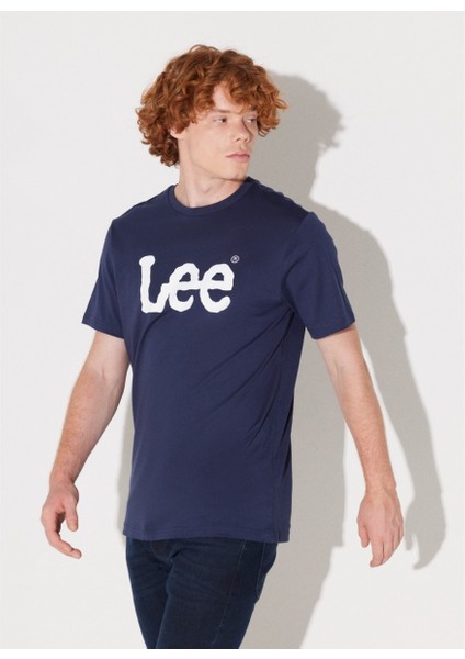 Lee Regular Fit Normal Kesim Sıfır Yaka %100 Pamuk Logolu Tişört